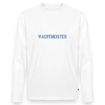 Wachtmeister - Männer Premium Bio Langarmshirt - Weiß - Vorne - Nico (187cm)