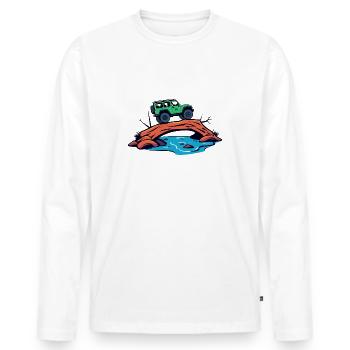 Off-road vehicles - Men's Premium Organic Long Sleeve Shirt - white - Front - Nico (187cm)