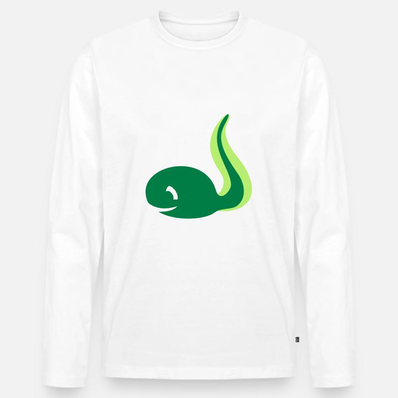 Frosch Kaulquappe - Männer Premium Bio Langarmshirt - Weiß