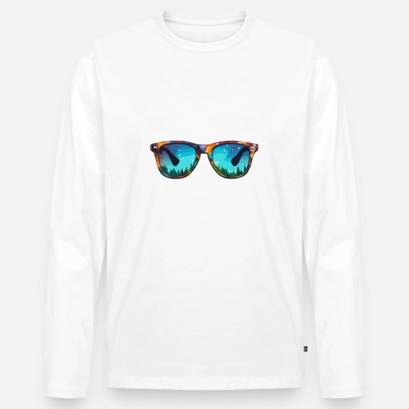 Sunglasses / Reflection / Forest / Reflection - Men's Premium Organic Long Sleeve Shirt - white