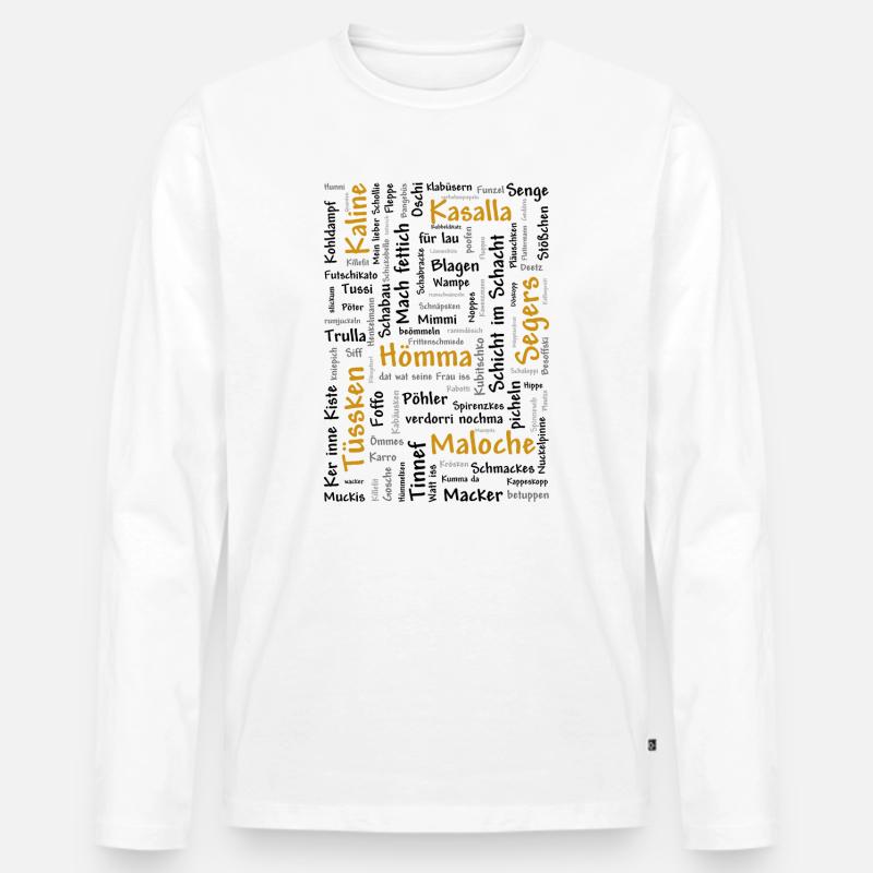 Ruhrpott - Männer Premium Bio Langarmshirt - Weiß