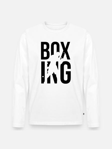 boxe - T-shirt manches longues Premium bio Homme - blanc