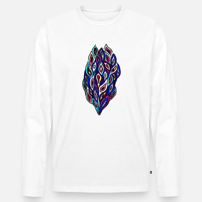 Vulvas - Männer Premium Bio Langarmshirt - Weiß