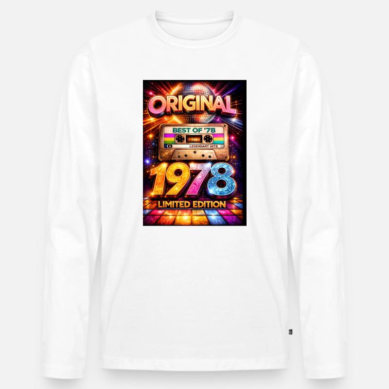 Originale Retro-Disco-Edition von 1978 - Männer Premium Bio Langarmshirt - Weiß