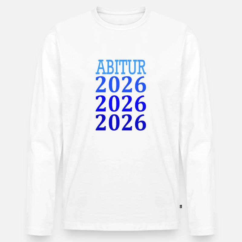 Abitur 2026 - Männer Premium Bio Langarmshirt - Weiß