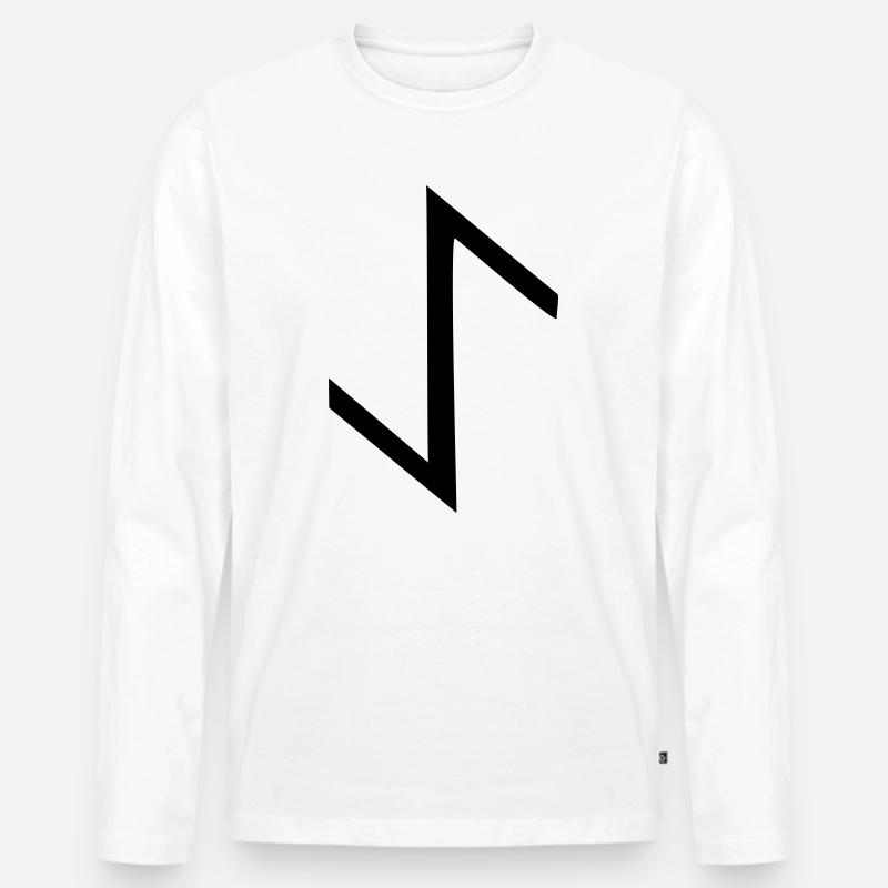 rune eihwaz,eoh - Männer Premium Bio Langarmshirt - Weiß