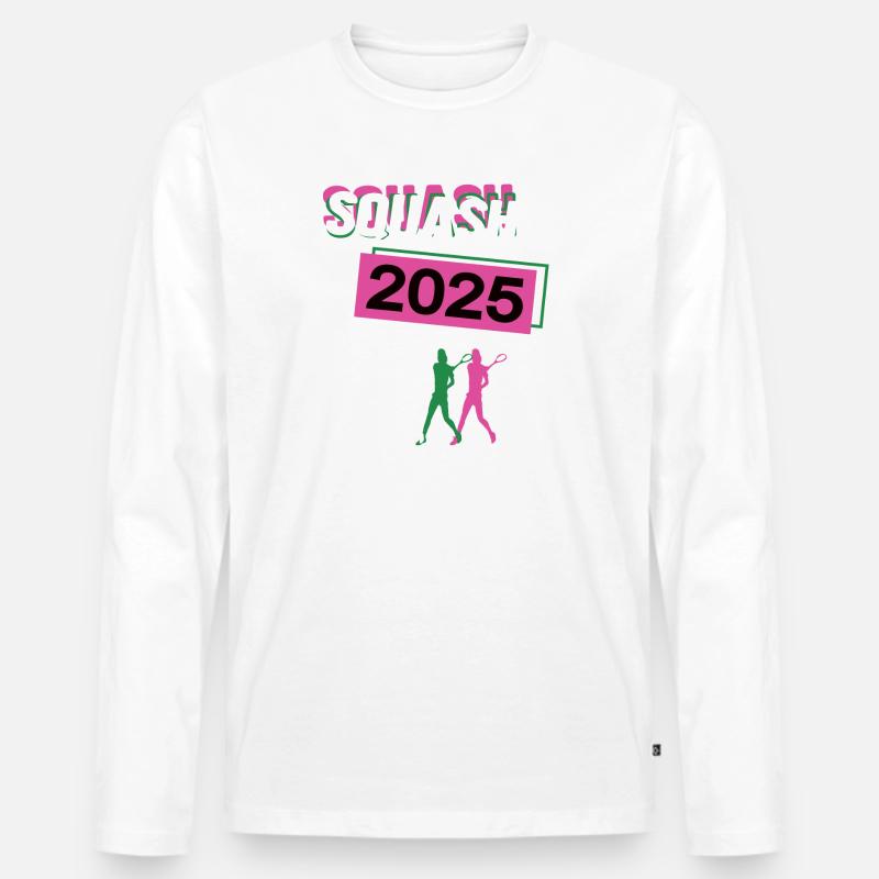 Squash 2025 Squasherin Squashspielerin Squasher - Männer Premium Bio Langarmshirt - undefined