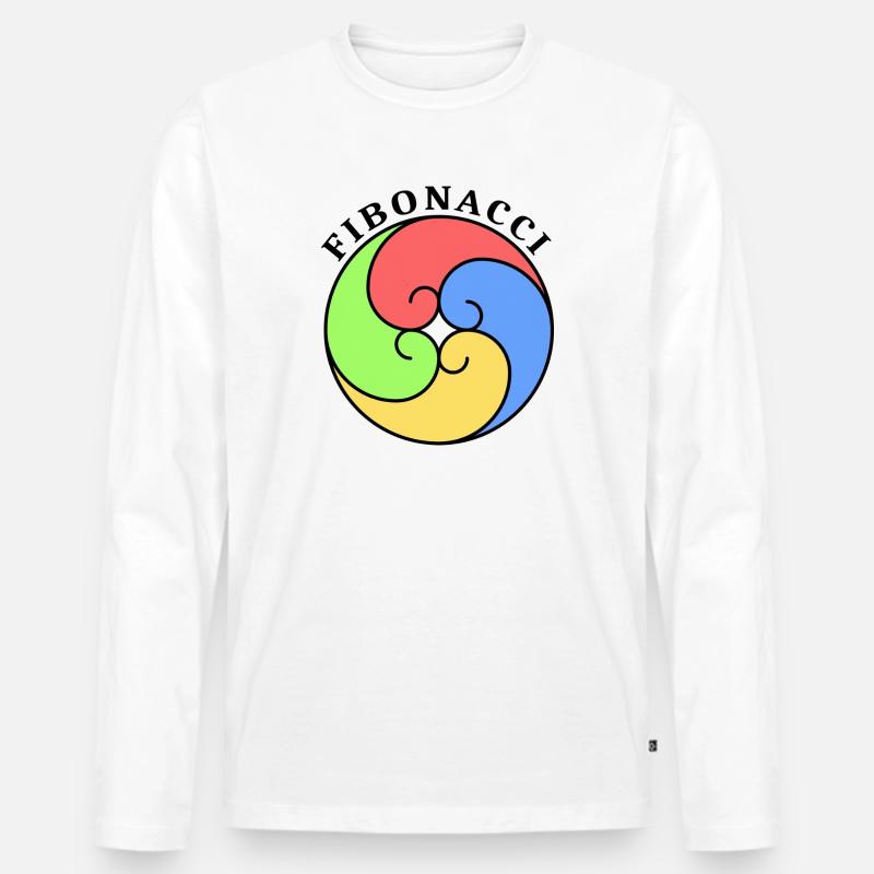 Fibonacci - Männer Premium Bio Langarmshirt - Weiß