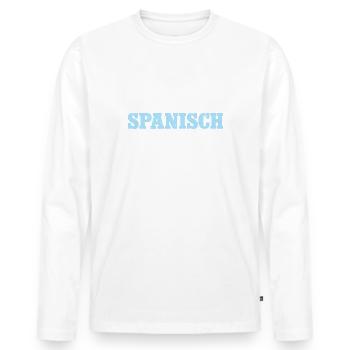 Spanisch Lehrer Geburtstag Maestro de Espanol - Männer Premium Bio Langarmshirt - Weiß - Vorne - Nico (187cm)