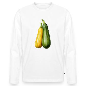 Courgette - T-shirt manches longues Premium bio Homme - blanc - Devant - Nico (187cm)
