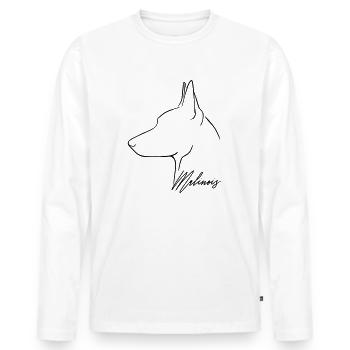 Belgian MALINOIS Hundesport Hunde Hund Wilsigns - Männer Premium Bio Langarmshirt - Weiß - Vorne - Nico (187cm)