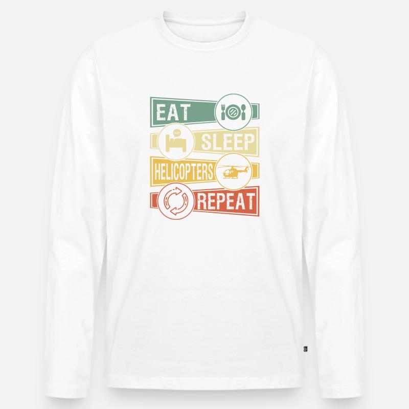 Helikopter - Männer Premium Bio Langarmshirt - undefined