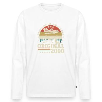 Original 2000 22nd Birthday Gift Men - Men's Premium Organic Long Sleeve Shirt - white - Front - Nico (187cm)