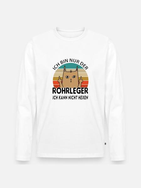 Rohrleger Installateur - Männer Premium Bio Langarmshirt - Weiß