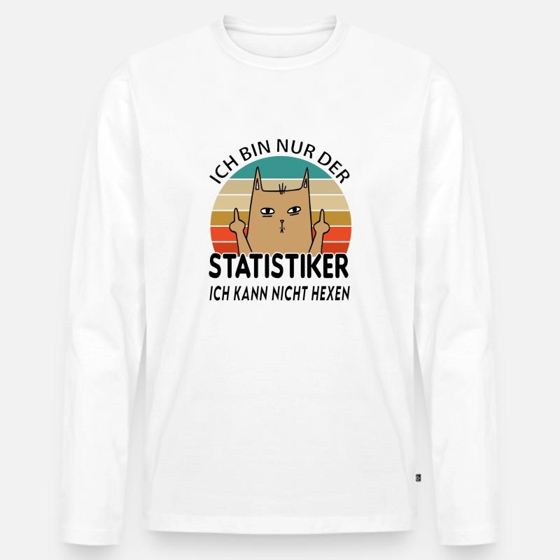 Statistiker - Männer Premium Bio Langarmshirt - Weiß