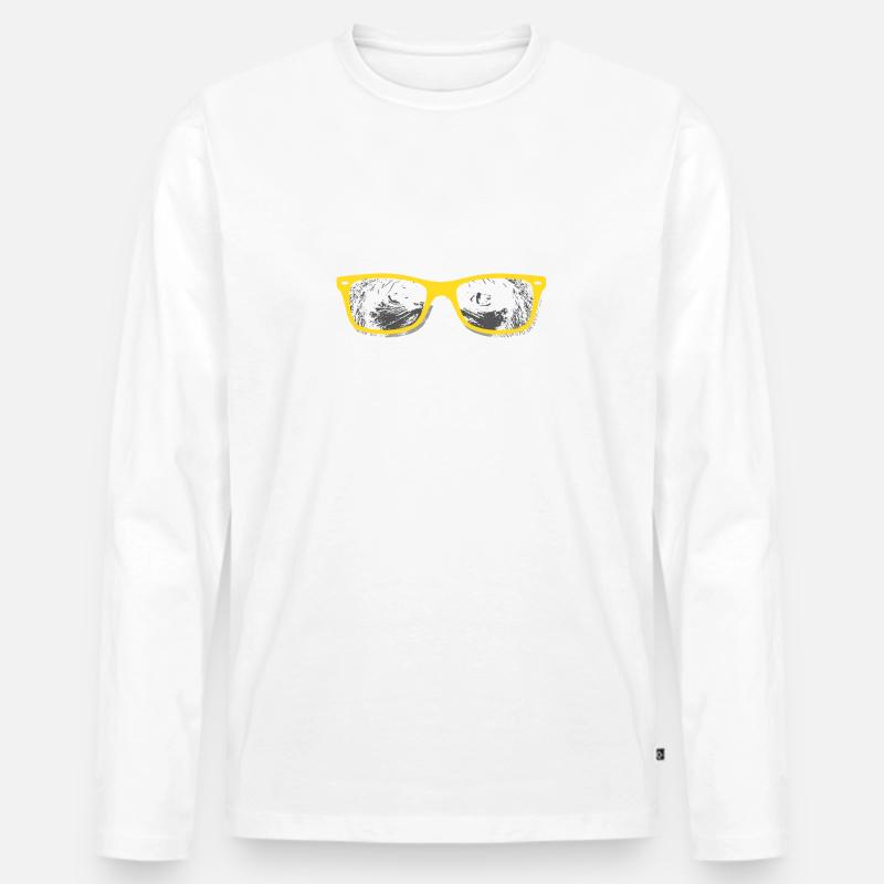 Gorilla - Männer Premium Bio Langarmshirt - Weiß