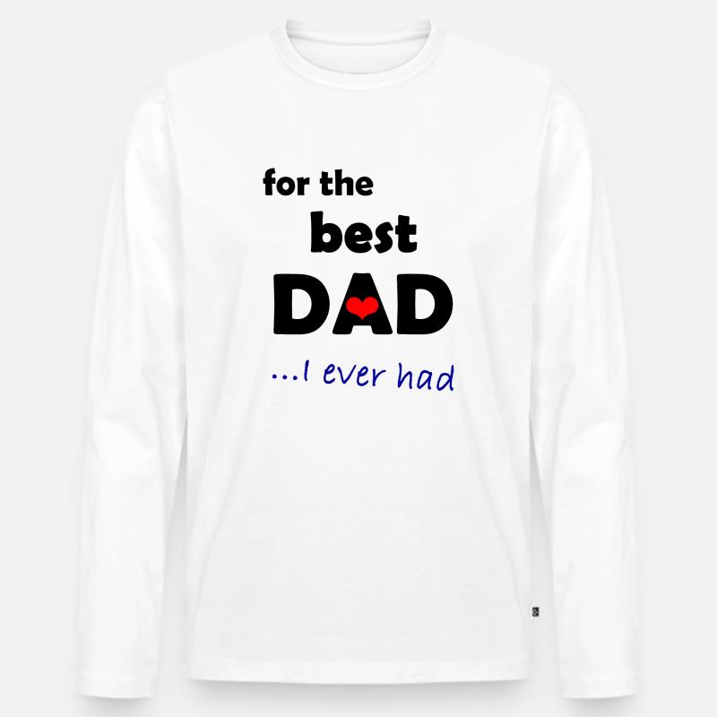 Dad 1 - Männer Premium Bio Langarmshirt - Weiß