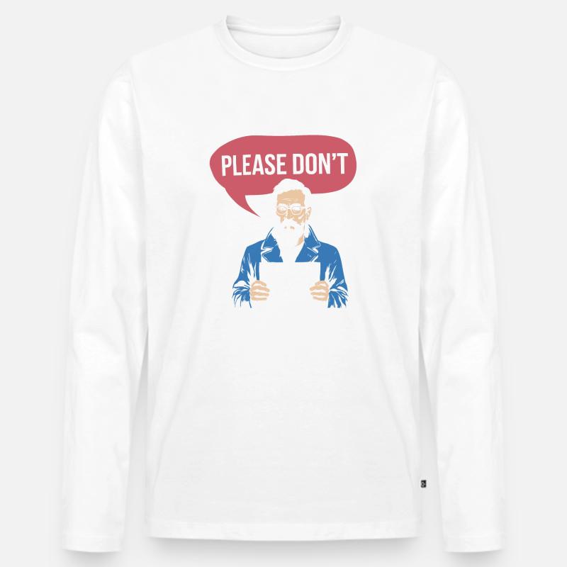 Schweigsam und introvertiert - Männer Premium Bio Langarmshirt - Weiß