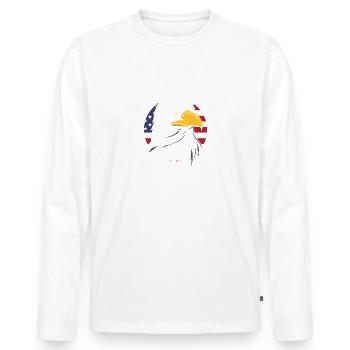 Columbus Ohio - T-shirt manches longues Premium bio Homme - blanc - Devant - Nico (187cm)