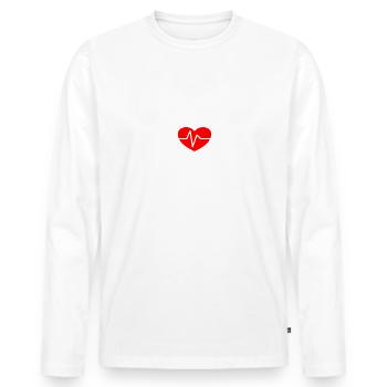J'ai suivi mon coeur et il m'a conduit à la boxe - T-shirt manches longues Premium bio Homme - blanc - Devant - Nico (187cm)