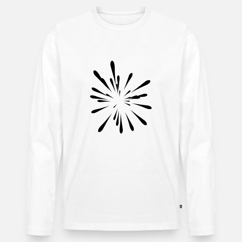 Eklat Stelle Malerei - Männer Premium Bio Langarmshirt - Weiß