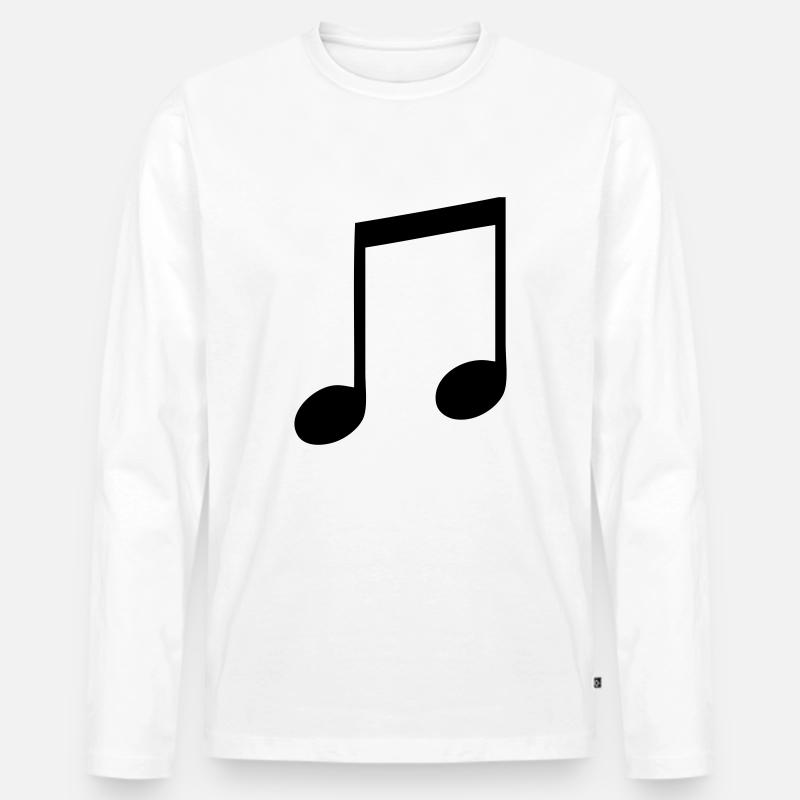 note simpel - Männer Premium Bio Langarmshirt - Weiß