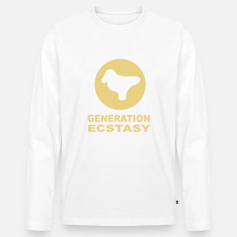 Generation Ecstasy-Pille mit einer Taube - Männer Premium Bio Langarmshirt - Weiß