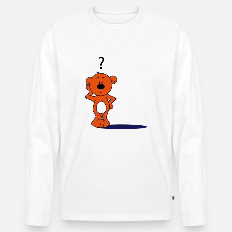 schnuffel teddy - Männer Premium Bio Langarmshirt - Weiß