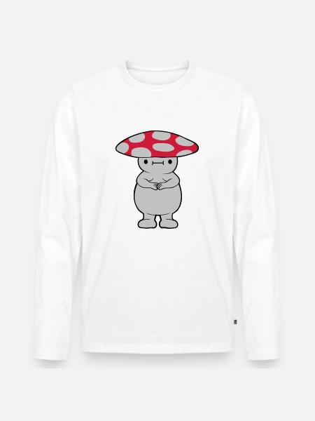 Thick sweet mushroom - Men's Premium Organic Long Sleeve Shirt - white