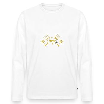 Chemise de fermier · Agriculture · Légende de mari - T-shirt manches longues Premium bio Homme - blanc - Devant - Nico (187cm)
