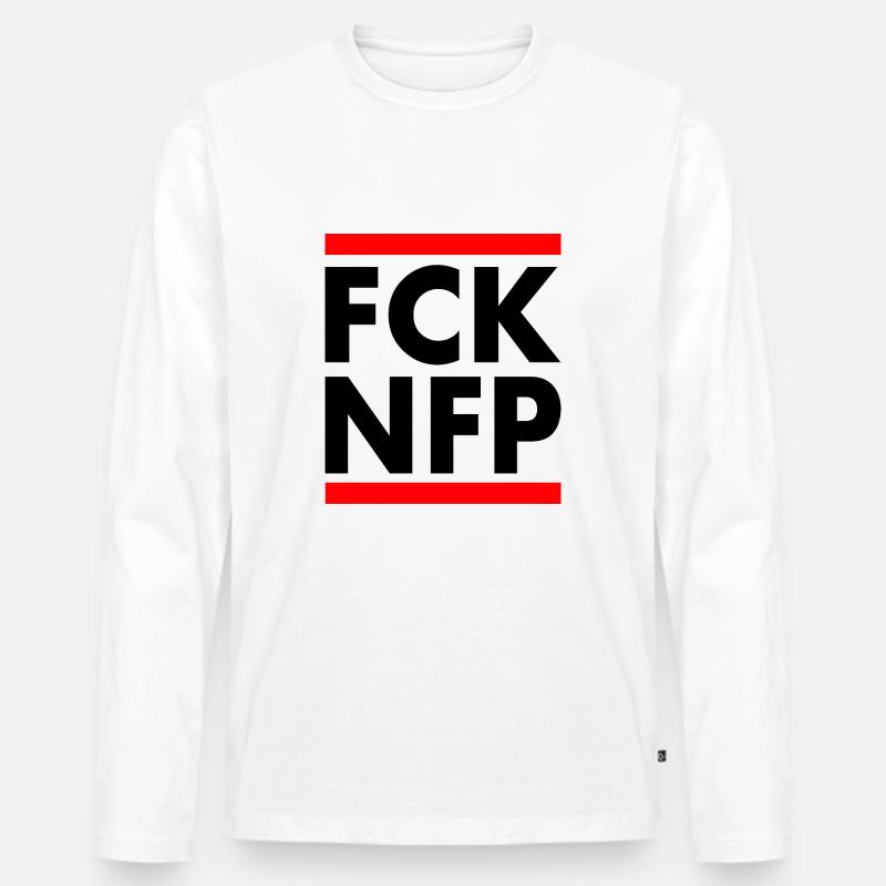 Fck nfp - Männer Premium Bio Langarmshirt - Weiß