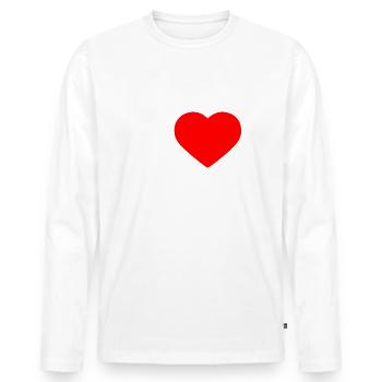 I love dad - Men's Premium Organic Long Sleeve Shirt - white - Front - Nico (187cm)