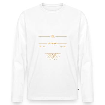 Un ancien gendarme fait toujours un bon retraité - T-shirt manches longues Premium bio Homme - blanc - Devant - Nico (187cm)