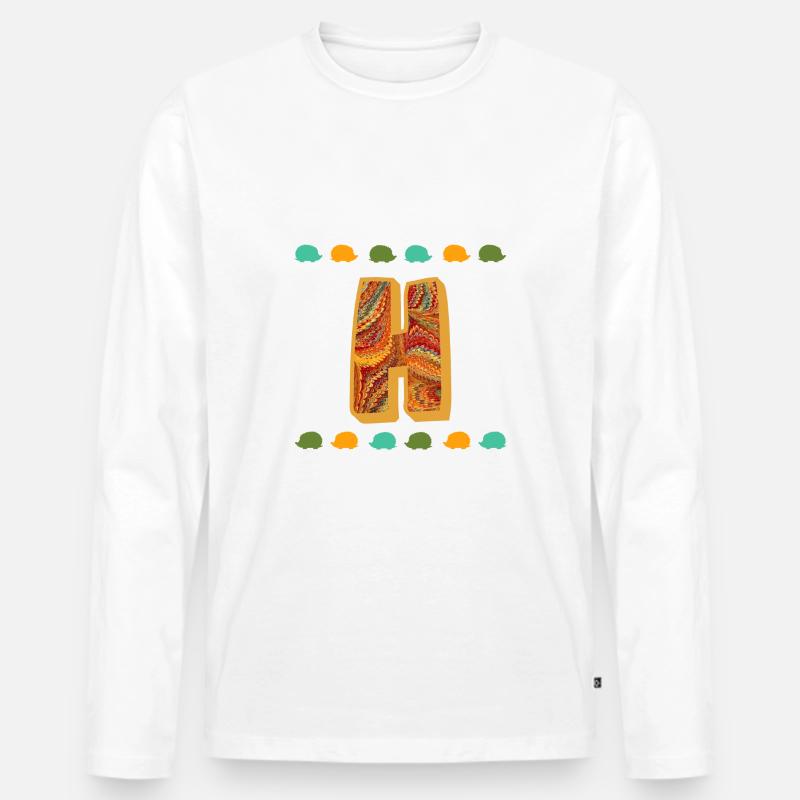 igel e 22 h - Männer Premium Bio Langarmshirt - Weiß