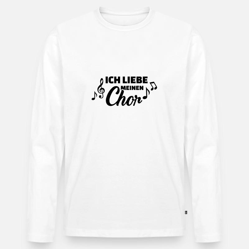 Chor - Männer Premium Bio Langarmshirt - Weiß