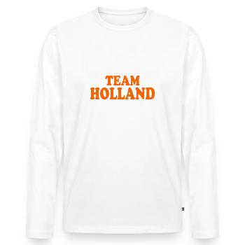Team holland - T-shirt manches longues Premium bio Homme - blanc - Devant - Nico (187cm)