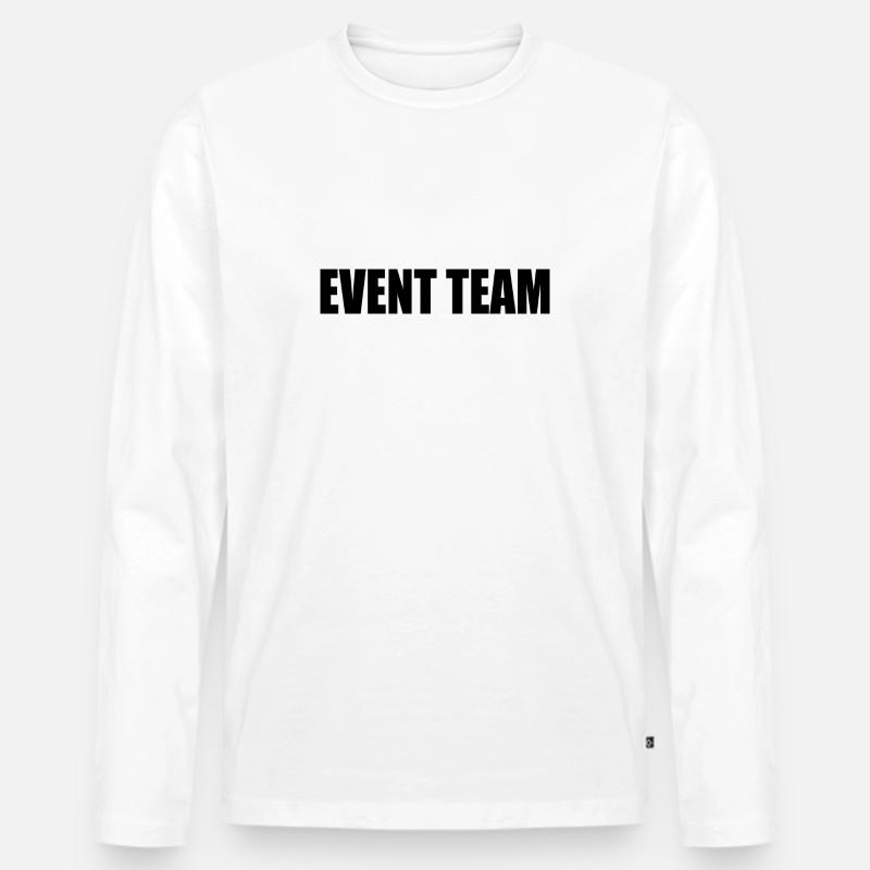 Event team - Maglia a manica lunga ecologica premium da uomo - bianco
