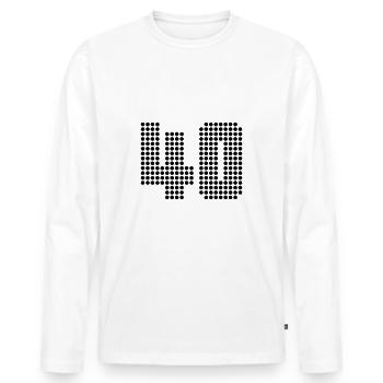 40 - T-shirt manches longues Premium bio Homme - blanc - Devant - Nico (187cm)