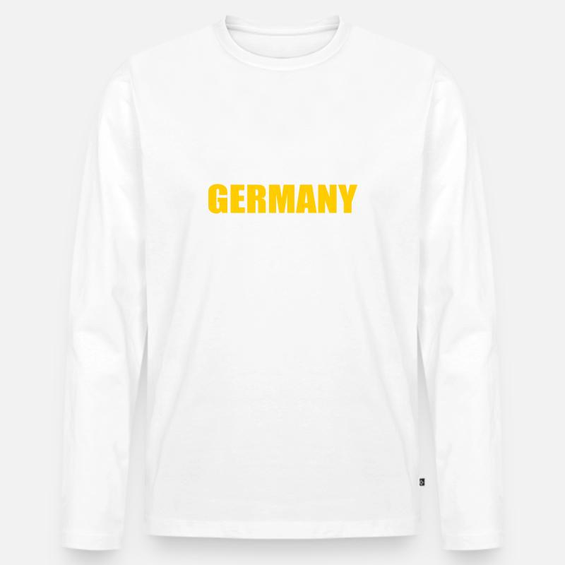 Deutschland - Männer Premium Bio Langarmshirt - Weiß