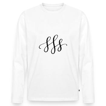 Décoration - T-shirt manches longues Premium bio Homme - blanc - Devant - Nico (187cm)