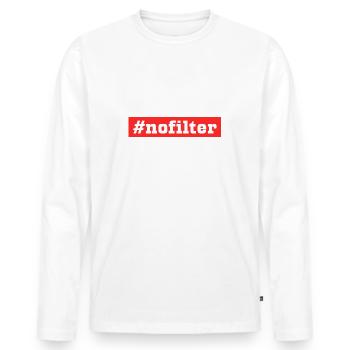 AucunFiltre - T-shirt manches longues Premium bio Homme - blanc - Devant - Nico (187cm)