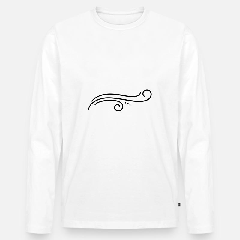 Ornament - Männer Premium Bio Langarmshirt - Weiß