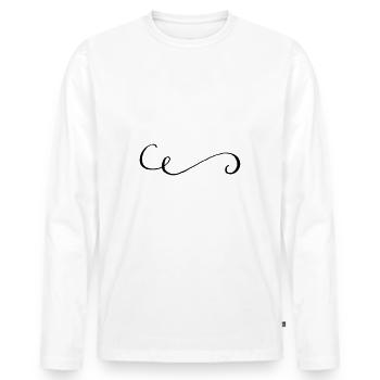 Decoration - Men's Premium Organic Long Sleeve Shirt - white - Front - Nico (187cm)