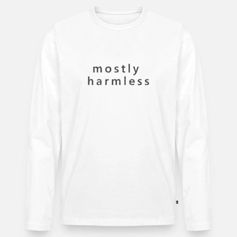 Mostly harmless - Männer Premium Bio Langarmshirt - Weiß