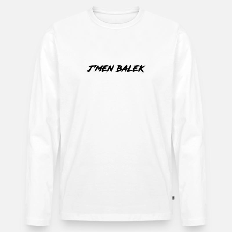 Ich bin Balek - Männer Premium Bio Langarmshirt - Weiß