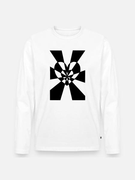 Heart's ray - Men's Premium Organic Long Sleeve Shirt - white