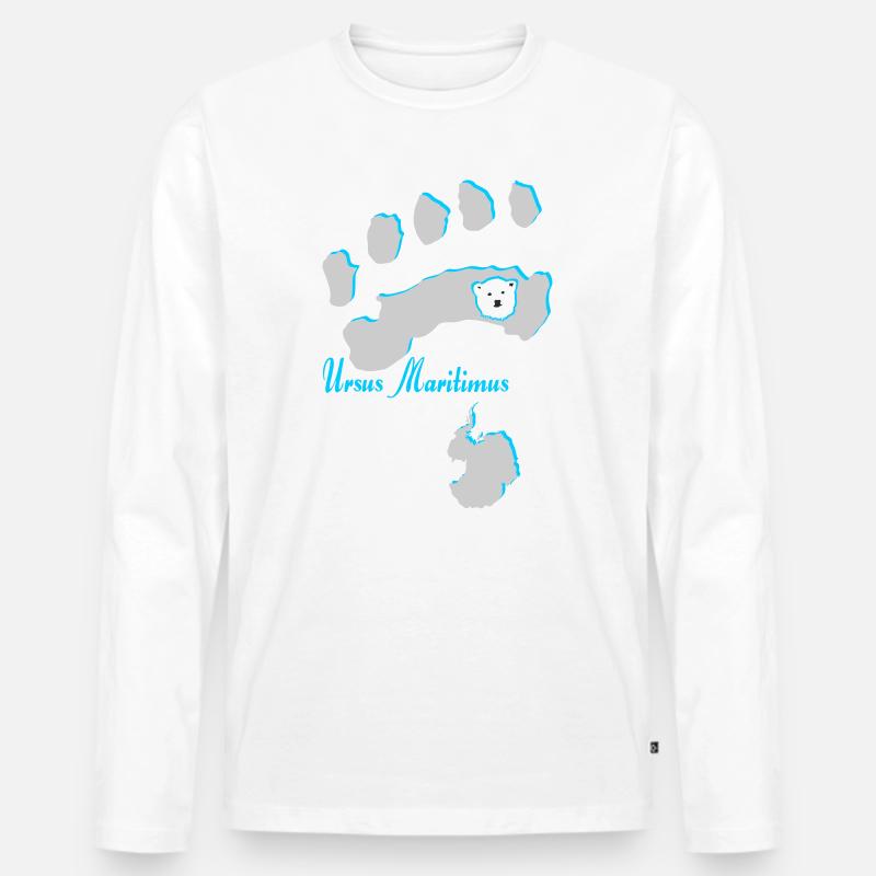 Eisbär 7 - Männer Premium Bio Langarmshirt - Weiß