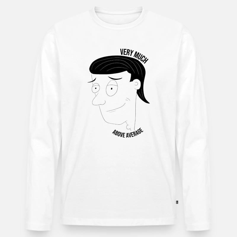 Sehr überdurchschnittlicher Mann - Männer Premium Bio Langarmshirt - Weiß