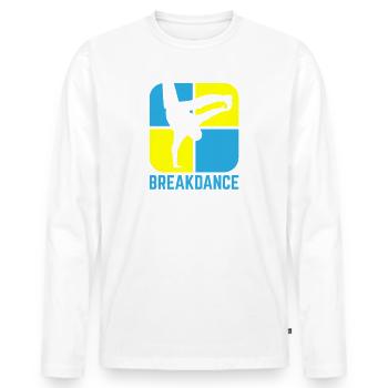Breakdance - Männer Premium Bio Langarmshirt - Weiß - Vorne - Nico (187cm)