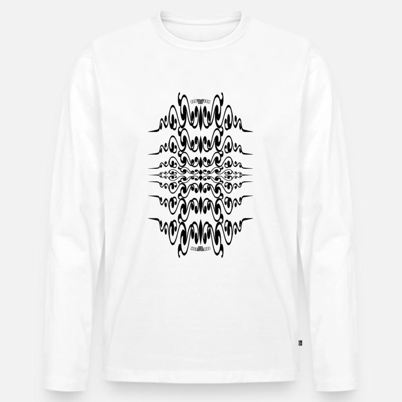 Abstract No. 67 - Männer Premium Bio Langarmshirt - Weiß